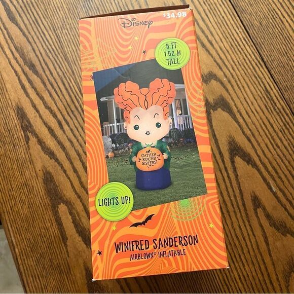 GEMMY Airblown Disney Hocus Pocus Winifred Sanderson Light Up Inflatable - Picture 4 of 8